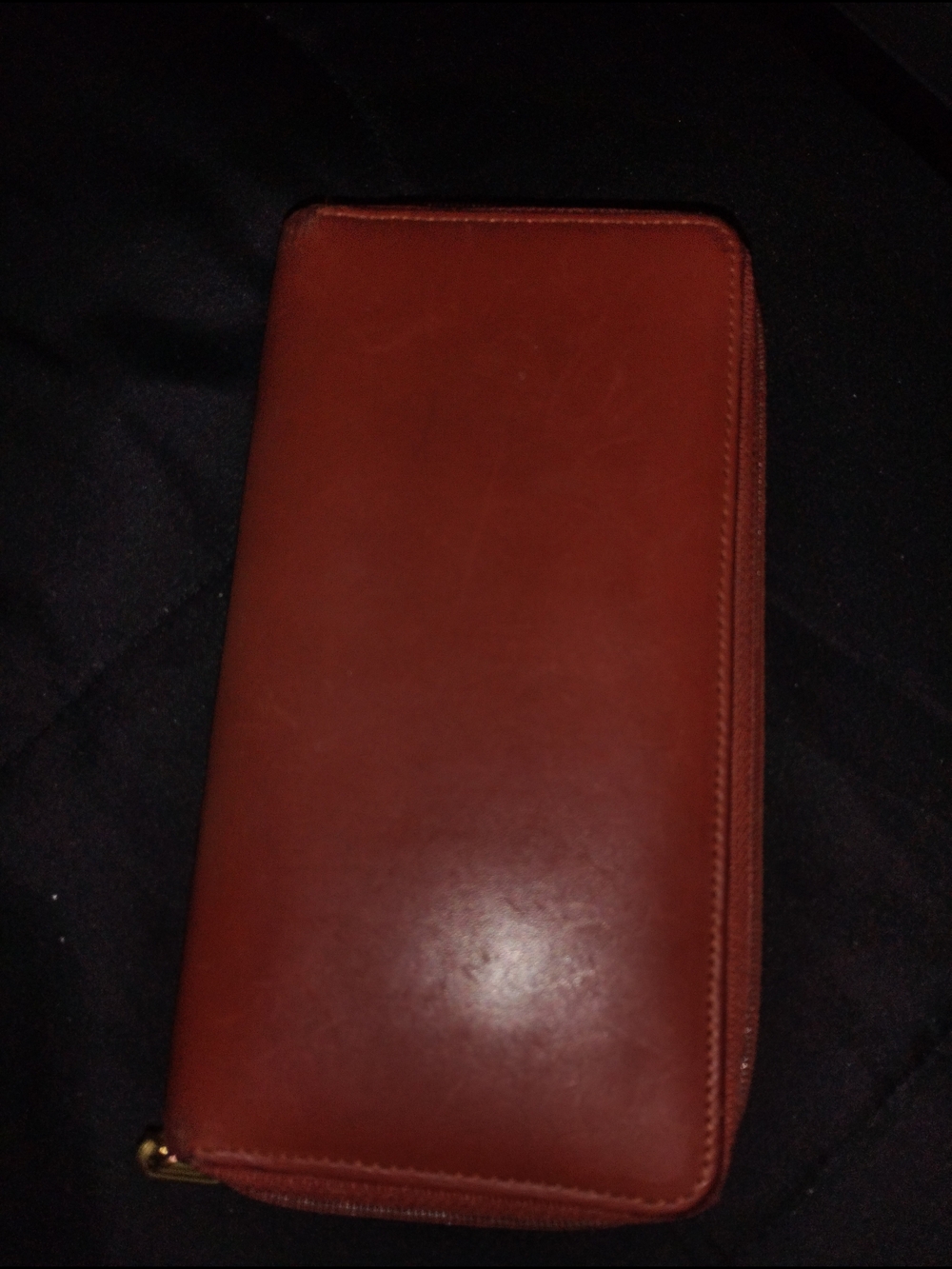 Extremely Rare Vintage Double Pocket Zip Around Leather Coach Wallet